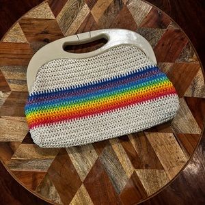 Vintage rainbow clutch bag 🌈